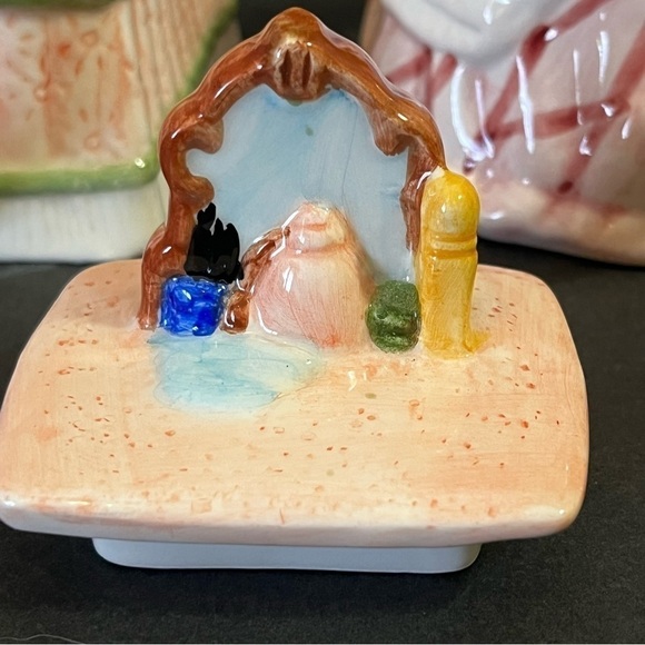 Sunshine Ceramics MINIATURE Teapot Feminine Tabletop Vanity Pink Romantic Lot 2x - Picture 9 of 11